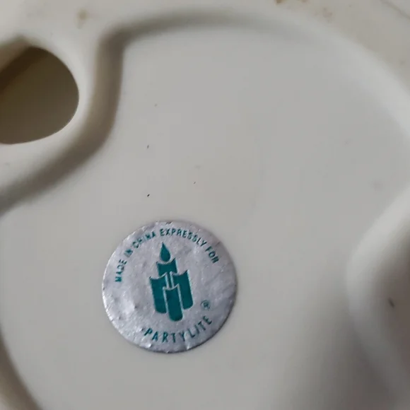 Party Lite Tea light CERAMIC tea Pot and Saucer - Picture 3 of 4